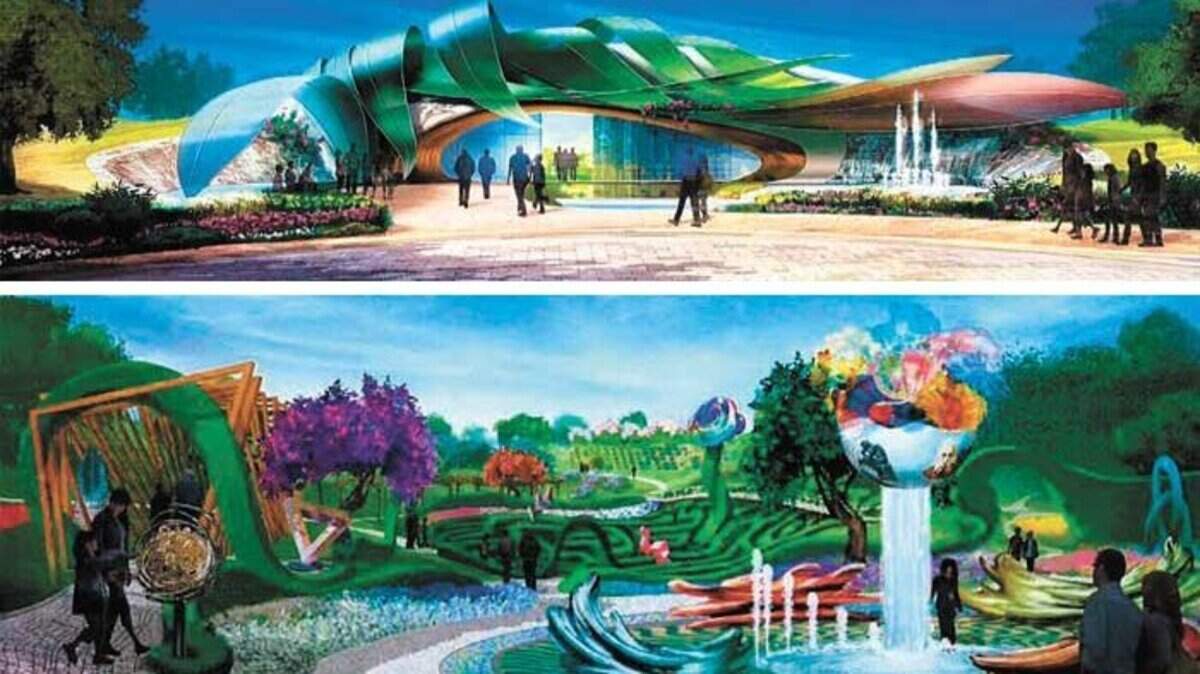 This illustration shows the proposed entry portal to Sensorio, a garden and art attraction planned for Highway 46 East in Paso Robles. Developer Ken Hunter recently began grading work at the site and plans to install a temporary art display while he continues to acquire the necessary permits for his project.