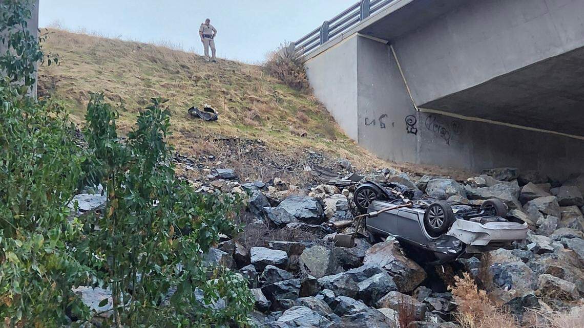 A Central Valley driver fell asleep at the wheel and crashed their car near Shandon while traveling down Highway 46 on Dec. 27, 2024.