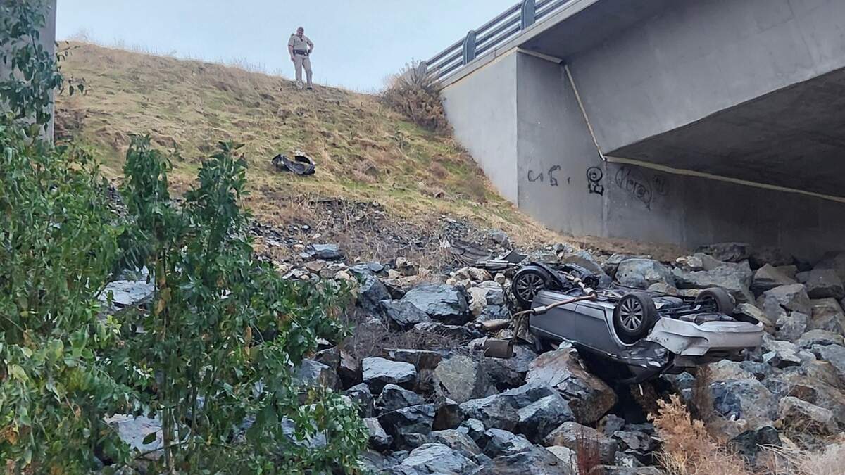 A Central Valley driver fell asleep at the wheel and crashed their car near Shandon while traveling down Highway 46 on Dec. 27, 2024.