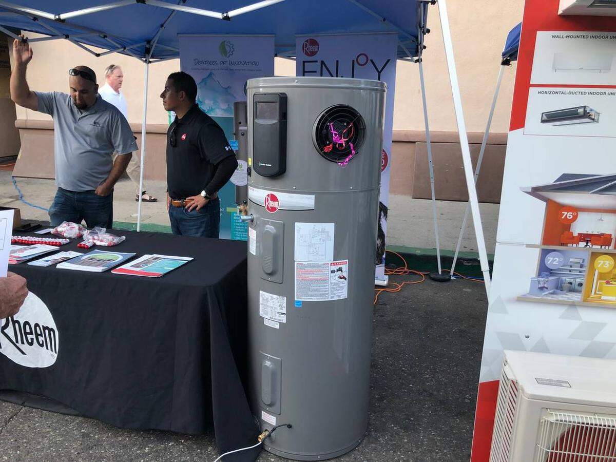 A demonstration that was part of an energy efficiency display at SLO’s Farmer’s Market.