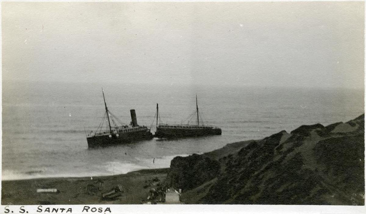 On July 6, 1911, the steamship the S.S. Santa Rosa ran aground off Point Arguello in Santa Barbara County. The surf split the boat in half, but all 200 passengers made it to shore alive. The only fatalities were four sailors who were thrown from a lifeboat in rough seas while trying to secure the wreck.