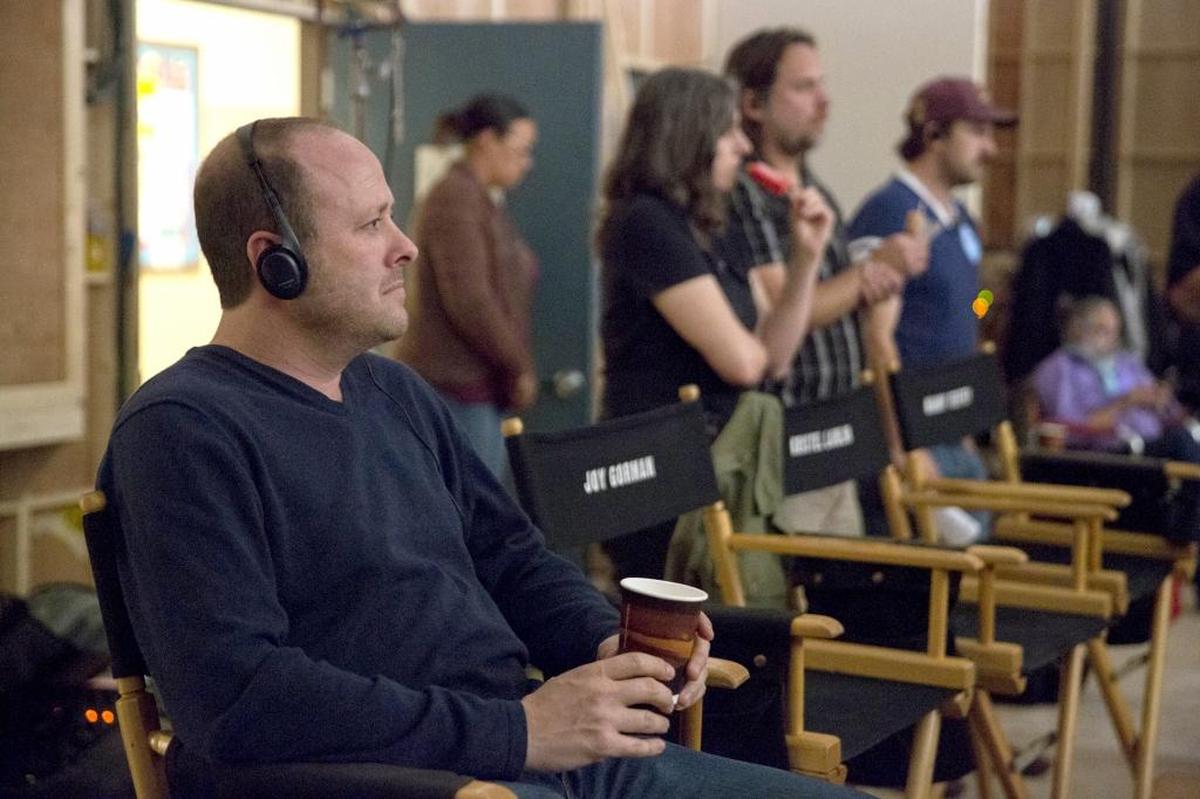 San Luis Obispo author Jay Asher listens on the set of Netflix’s “13 Reasons Why.”