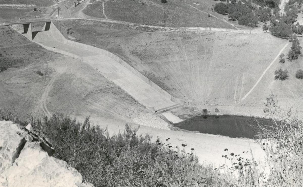 The Nacimiento Lake spillway required extensive repair after record rainfall of the 1968-69 rain season.