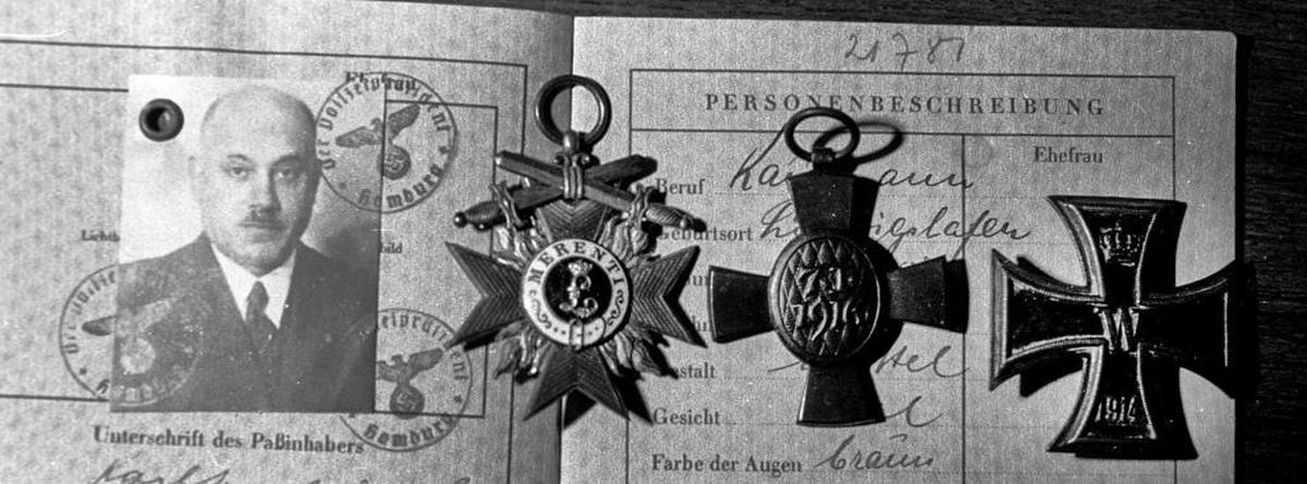 Charles Wolff had been a decorated officer in the German Army during the First World War. He was arrested during Kristallnacht, the night of broken glass, as violence was unleashed on Jews in Germany. He was held in jail for 9 days.
