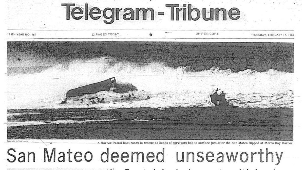 Surfer Tom Laurie captured a sequence of photos as the whale-watching boat San Mateo was destroyed in the Morro Bay harbor mouth and 32 passengers were thrown into the water.