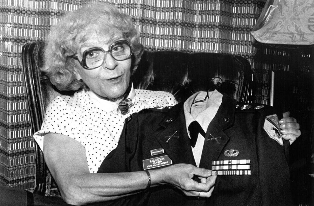 Rolande “Frenchy” Amundson survived being captured by Nazis while serving as a member of the French Resistance. She later joined the California State Military Reserve.