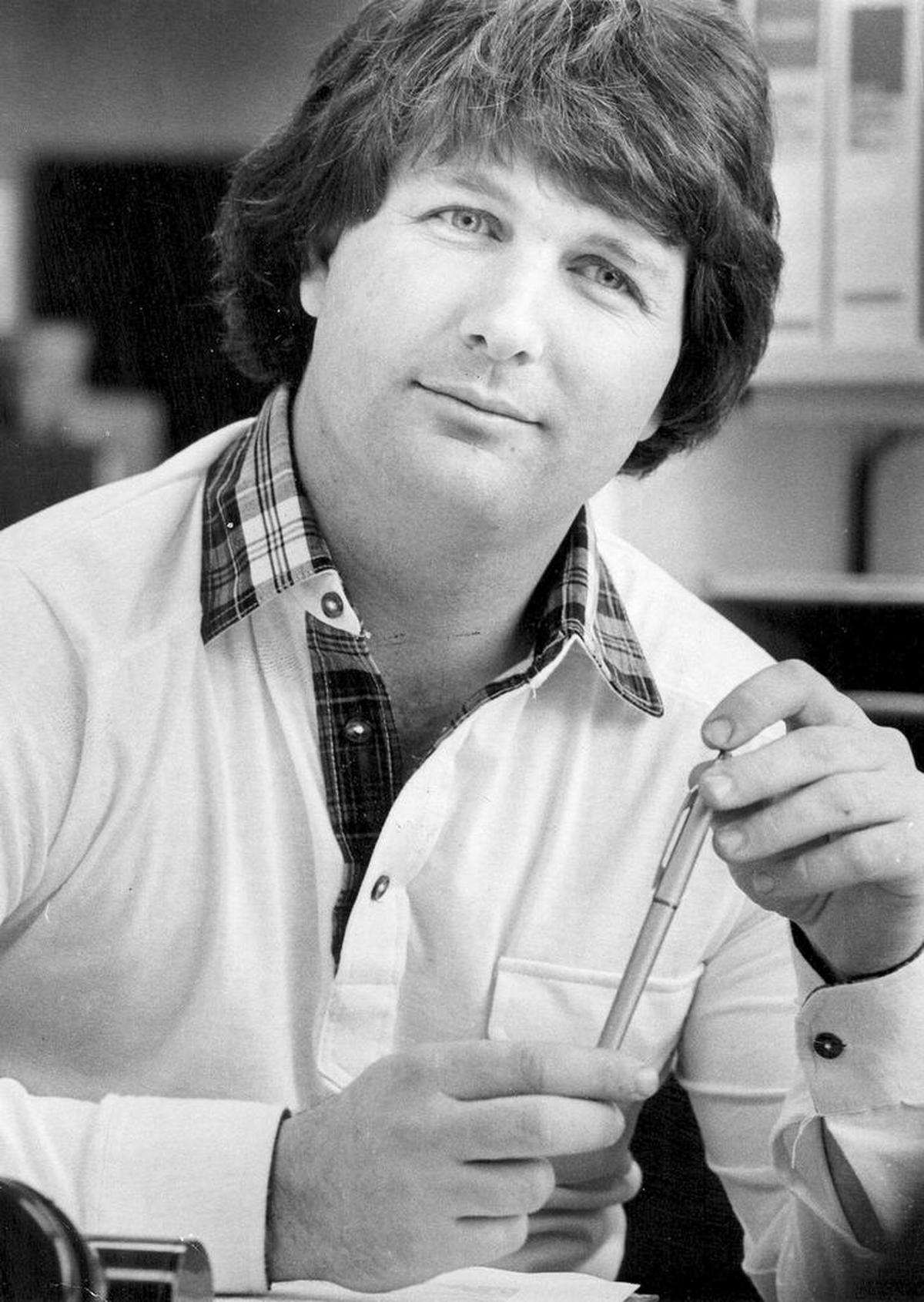Cliff Branch, shown in 1978, founded Warehouse Sound Co. in San Luis Obispo with Tom Spaulding. They later sold the business to focus on a new business, California Cooperage, making redwood hot tubs.