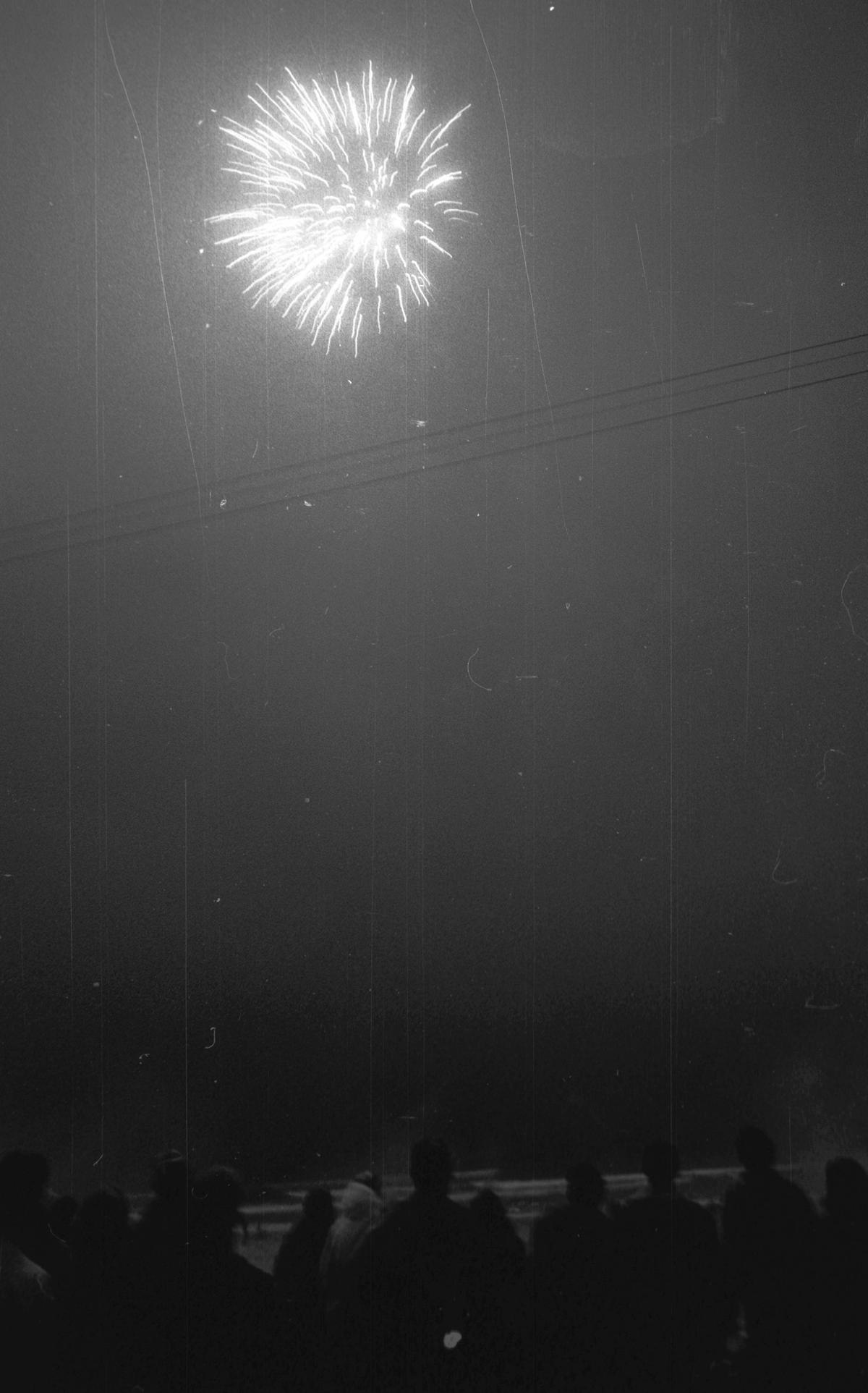 Independence Day fireworks explode in the skies over Pismo Beach on July 4, 1968.