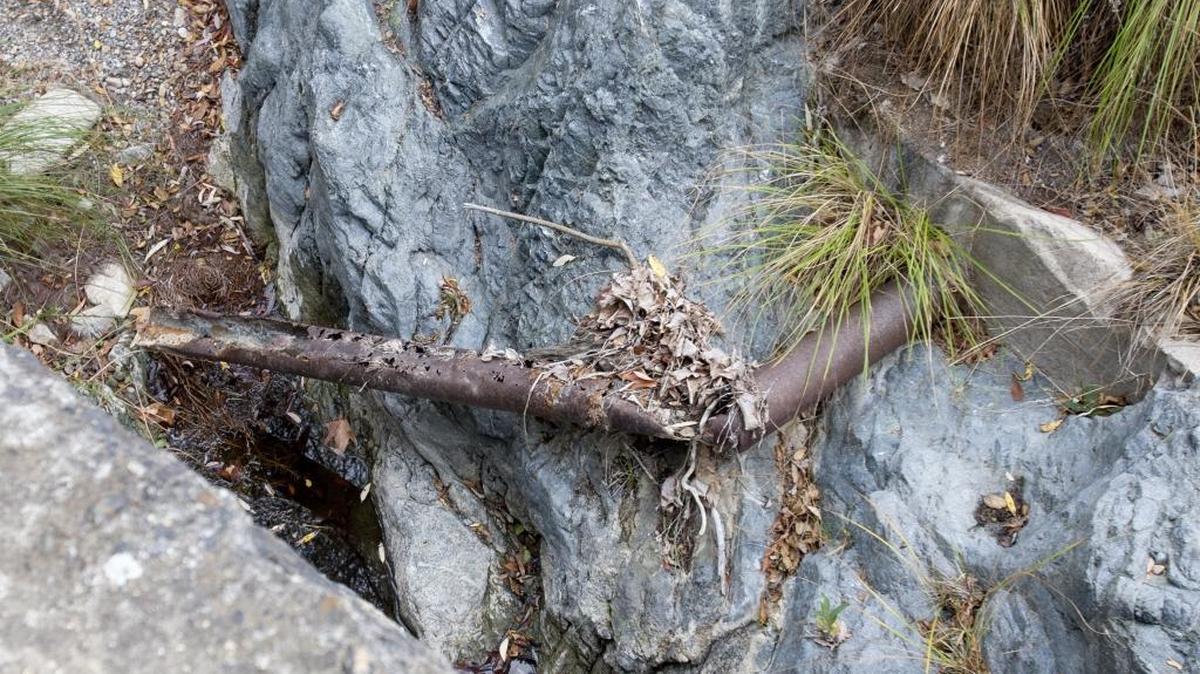 Rusting pipe and concrete, parts of San Luis Obispo’s former drinking water system, can still be seen on the Reservoir Canyon Natural Reserve Trail off Highway 101 north of town.