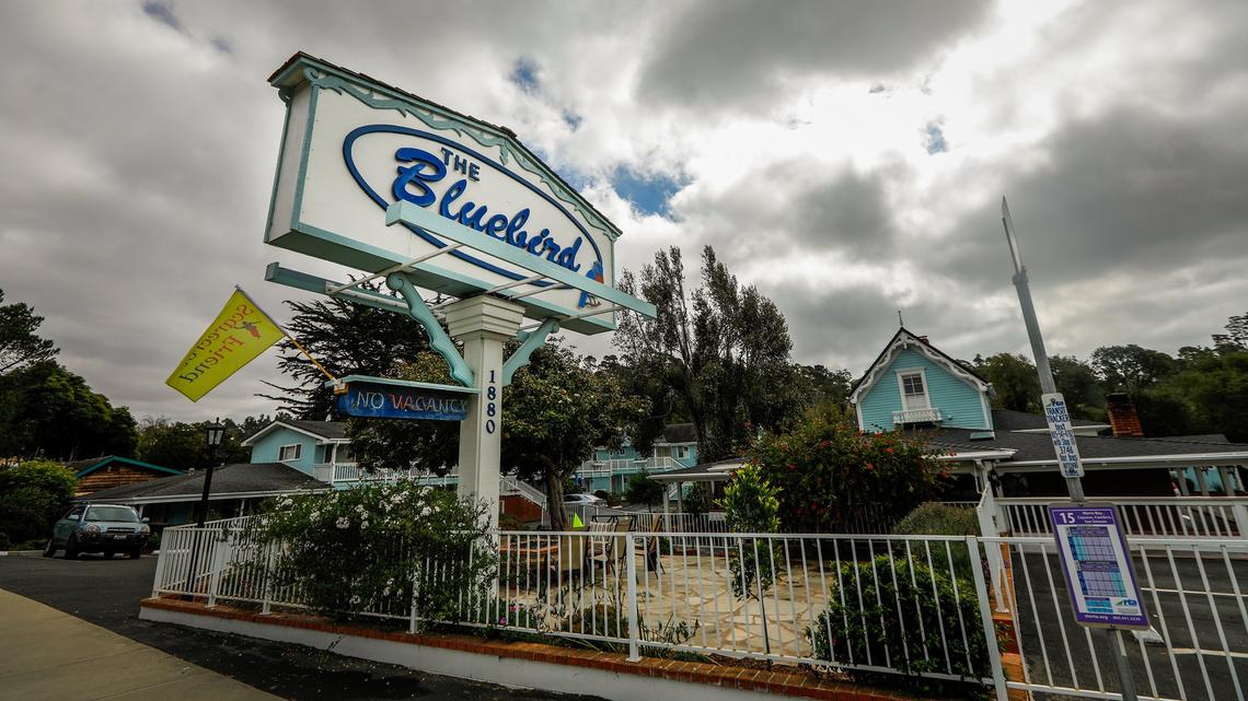 The Bluebird Inn, in Cambria’s East Village, was built by George Lull in 1880 for his second wife, Mary Inman Lull. Mary’s ghost has been reported roaming the inn and garden at night. Photo by Joe Johnston 10-09-18
