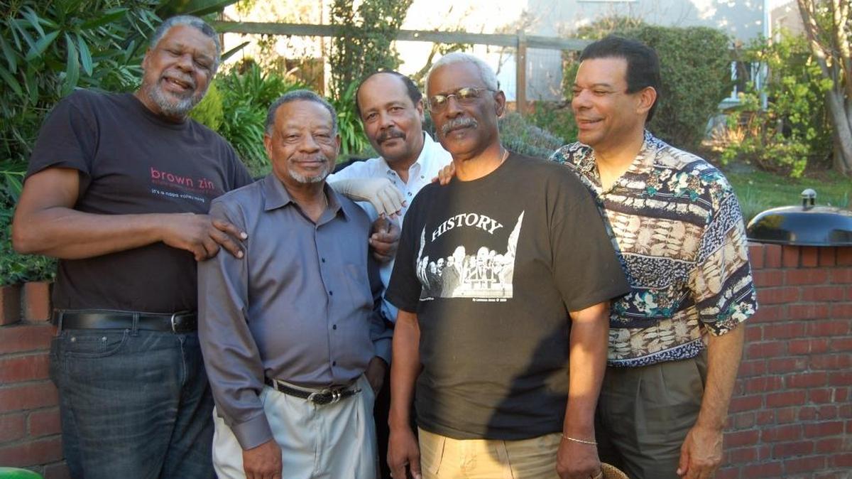 A recent photo of friends Phil Gardiner, Joe Lewis, Joe Ramey, Tony Hilliard and Kevin Lowe (left to right).