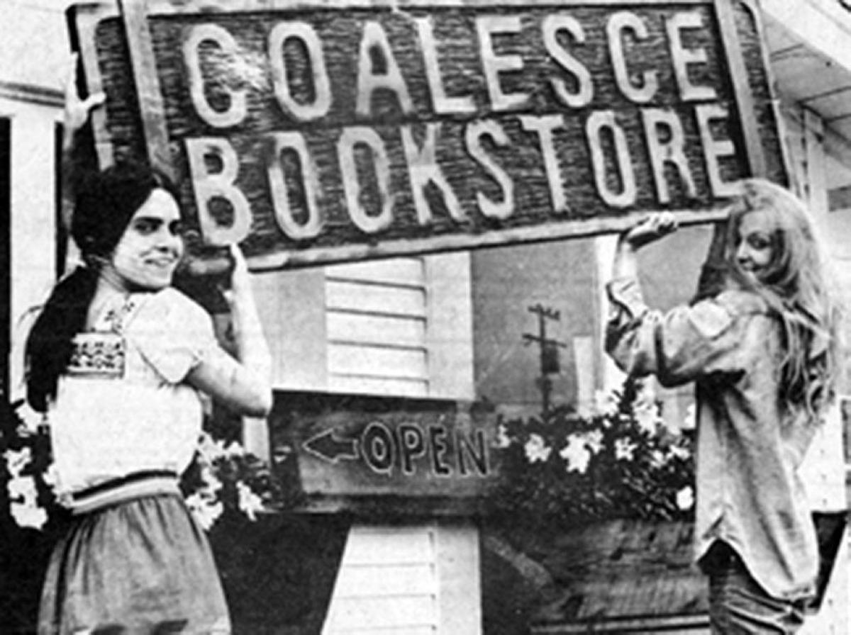 Janet Brown and Linna Thomas, newly arrived from Oregon, open Coalesce Bookstore in Morro Bay in July 1973.