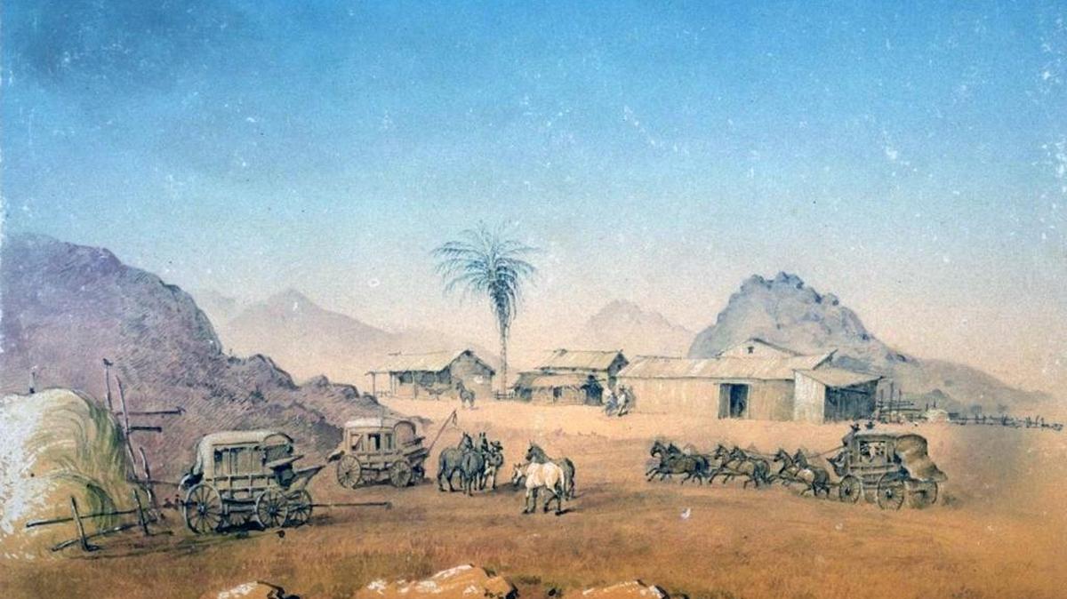 California Southern Overland Stage station in San Luis Obispo from 1862.