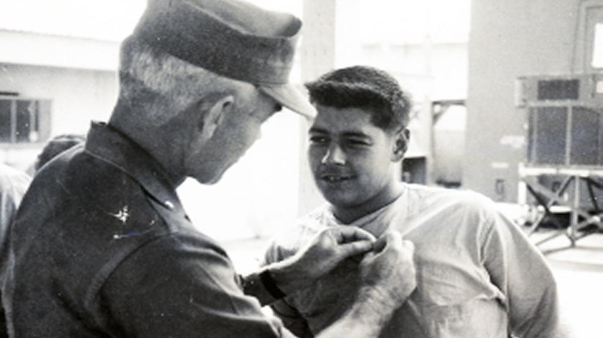 Louis Mello II was awarded the Purple Heart in Da Nang, Vietnam, in January 1969.