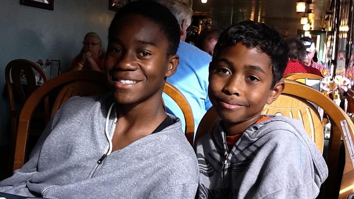 Grandsons Joe and Kyle Lewis.