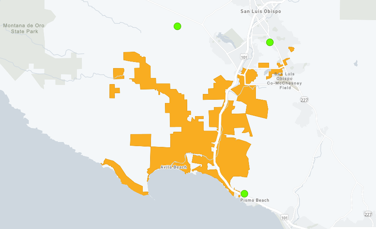 A power outage is impacting more than 3,500 customers in SLO County, according to PG&E.