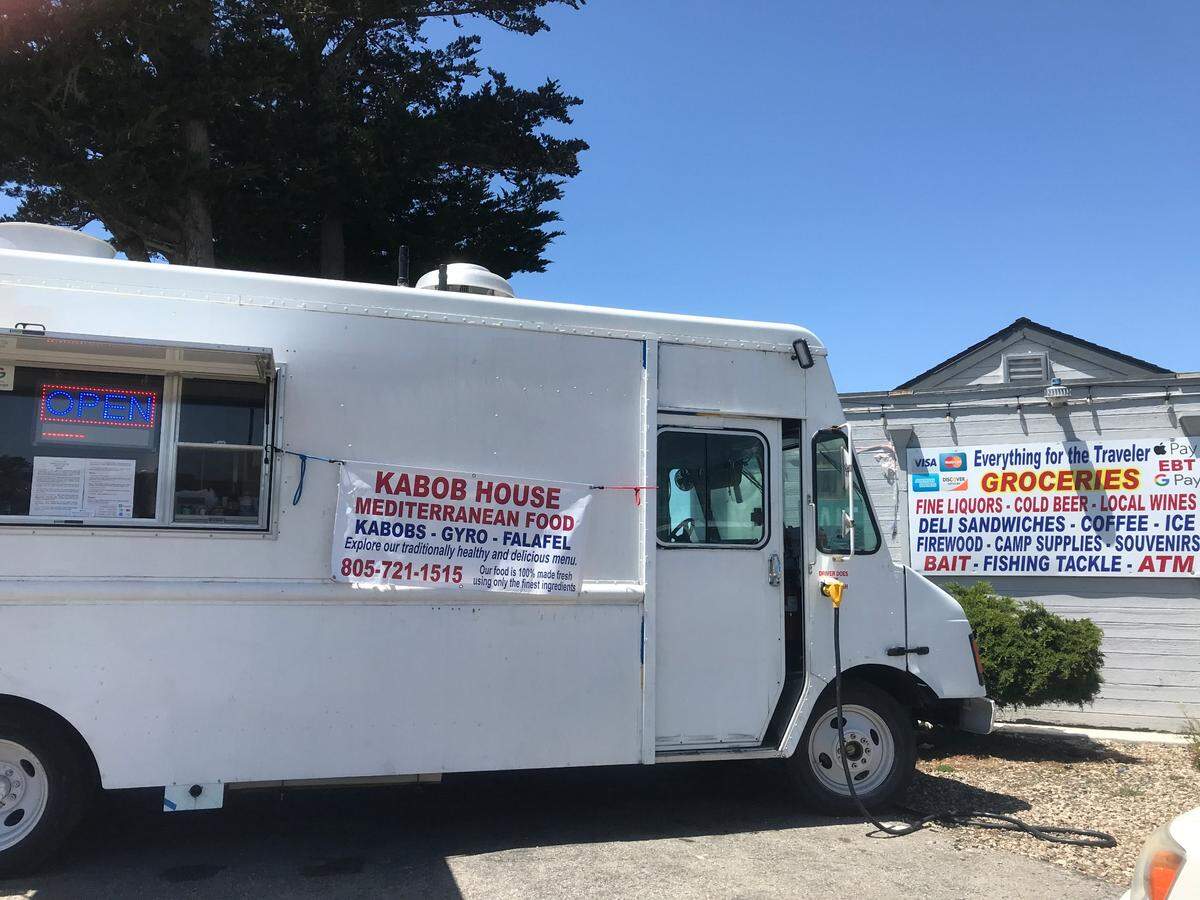 The Kabob House food truck offers made-from-scratch Mediterranean specialties ranging from kabobs and gyro to falafel and shawarma on Friday through Sunday afternoons and evenings on the north end of San Simeon.
