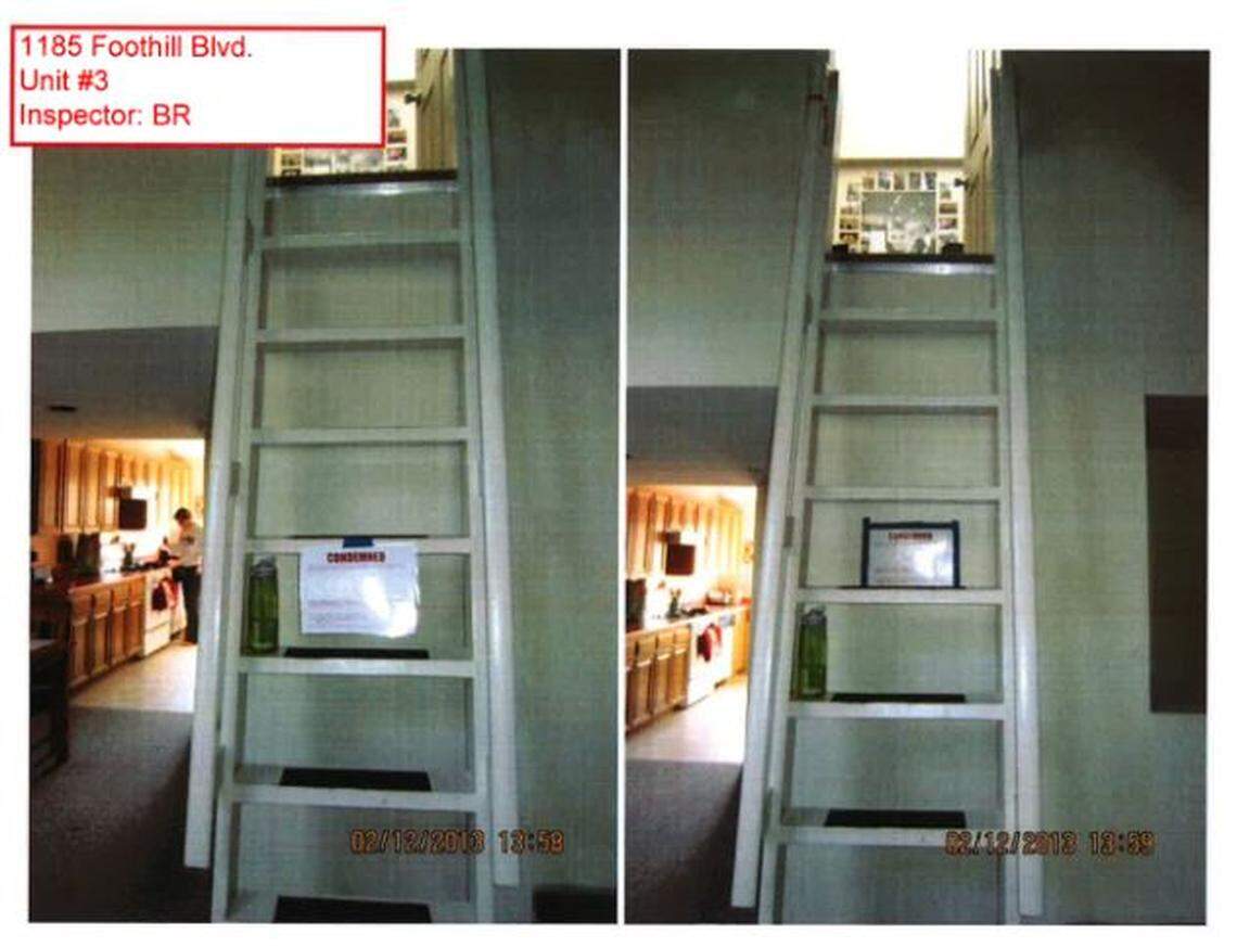 Many Pine Creek Condominium tenants accessed their illegally-converted loft bedrooms using ladders, which are considered a safety hazard.