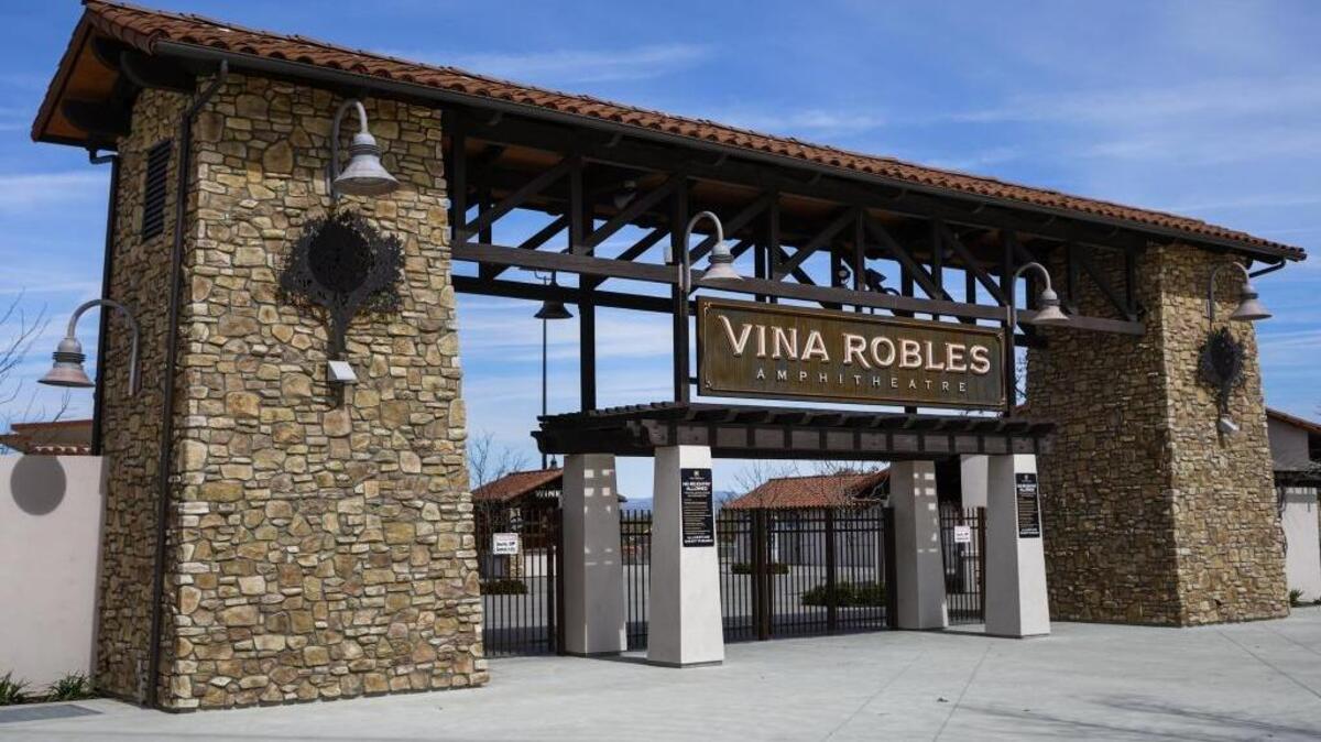 The entrance to Vina Robles Amphitheatre in Paso Robles.