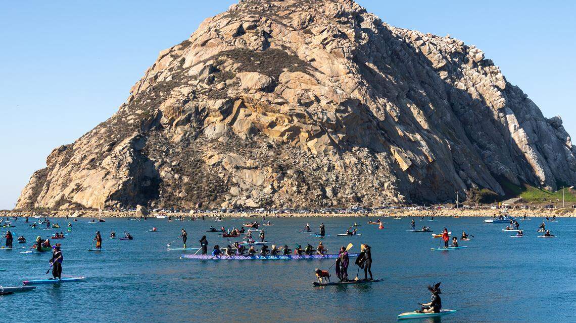 Hundreds of witches and warlocks take to the water in Morro Bay. See the photos