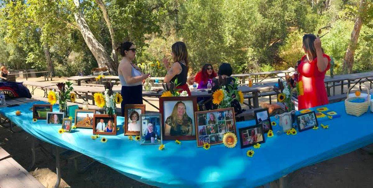 Christine Whaley’s memorial service was held in Cuesta Park in San Luis Obispo. Per her wishes, it included sunflowers, music and memories.