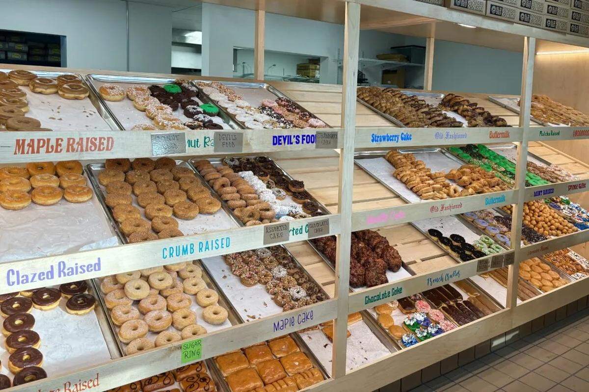 SloDoCo Donuts business manager Laura Krause says there are more than 100 varieties to choose from daily at the new Goleta shop.