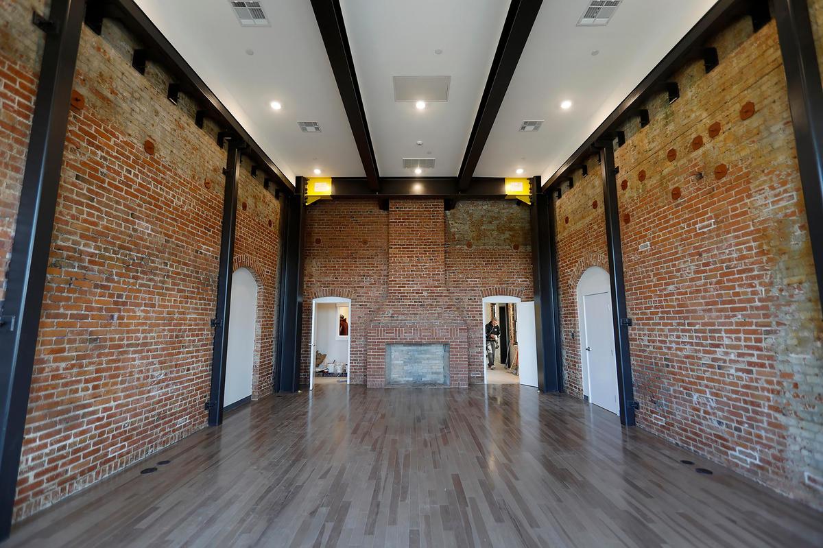 A large, open room will serve as a community space inside the main building at the new Bishop Street Studios in San Luis Obispo. The facility is an apartment complex for low-income and mentally ill people in the old Sunny Acres Orphanage location.