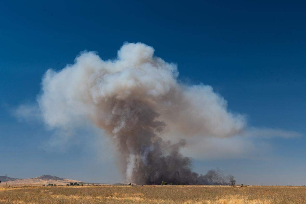 A fire burned 500 acres in California Valley on Monday, Sept. 30, 2024.