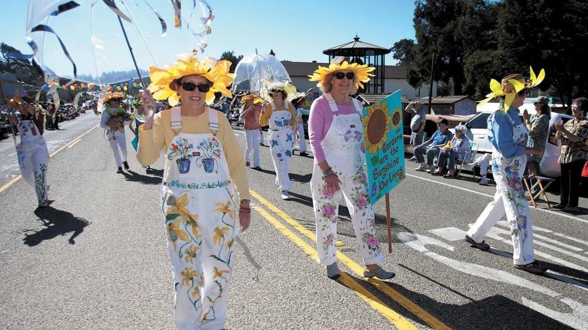 The Cambria Garden Club marches in the parade during Pinedorado in 2014. The three-day event returns to Cambria this Labor Day weekend.