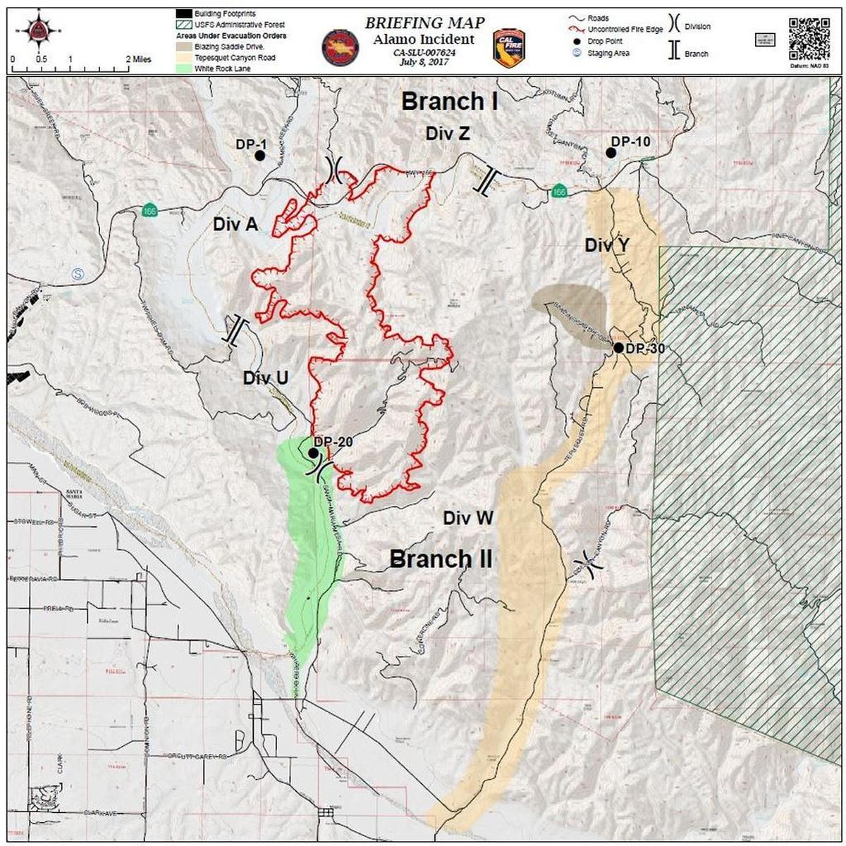 The Alamo Fire has burned 6,000 acres as of Saturday morning after doubling overnight. It remains at 10 percent contained.