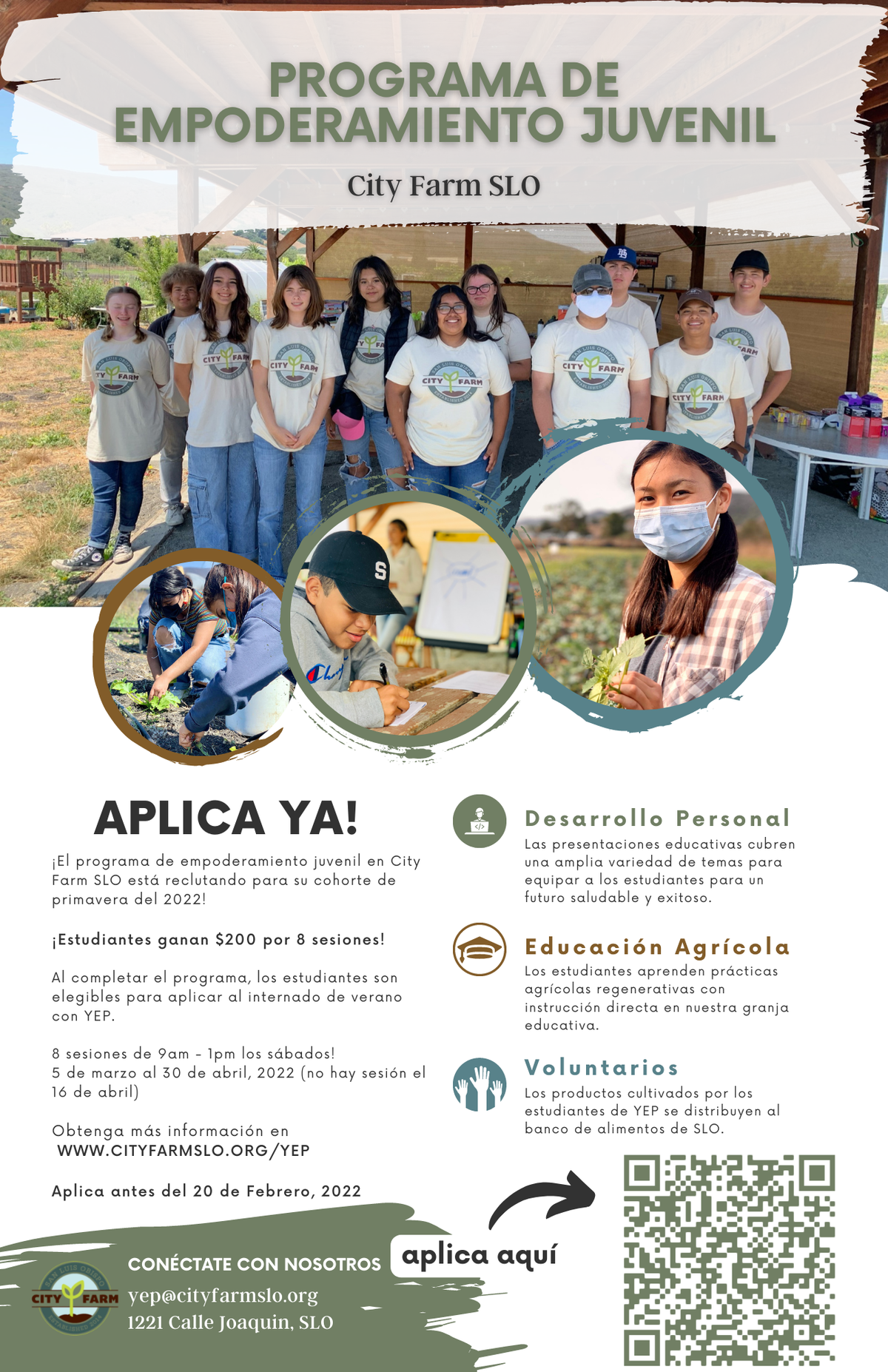 Un programa organizado por City Farm SLO para adolescentes ofrece educación agrícola y habilidades de liderazgo.
