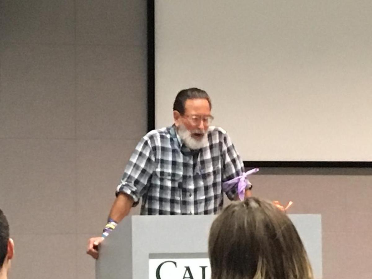 Gun safety advocate Richard Martinez spoke to Central Coast community members and students on Cal Poly’s campus Thursday, October 19, 2017.