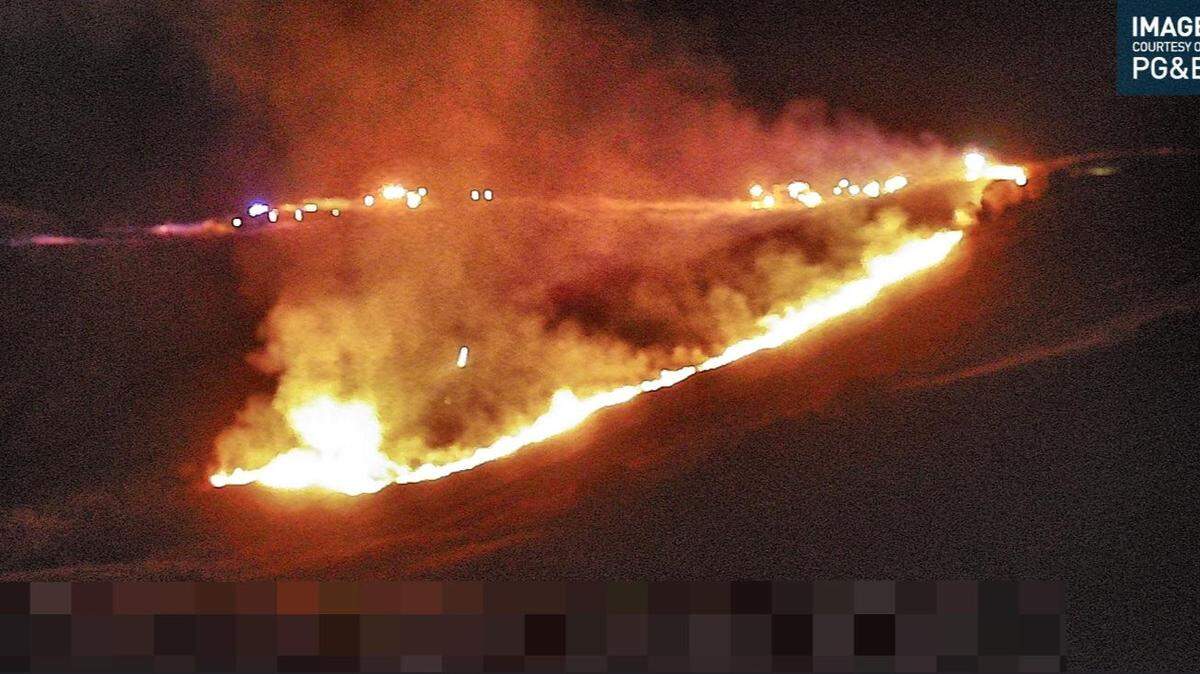 Firefighters battled a late-night blaze along Prefumo Canyon Road outside of San Luis Obispo on June 27, 2024.
