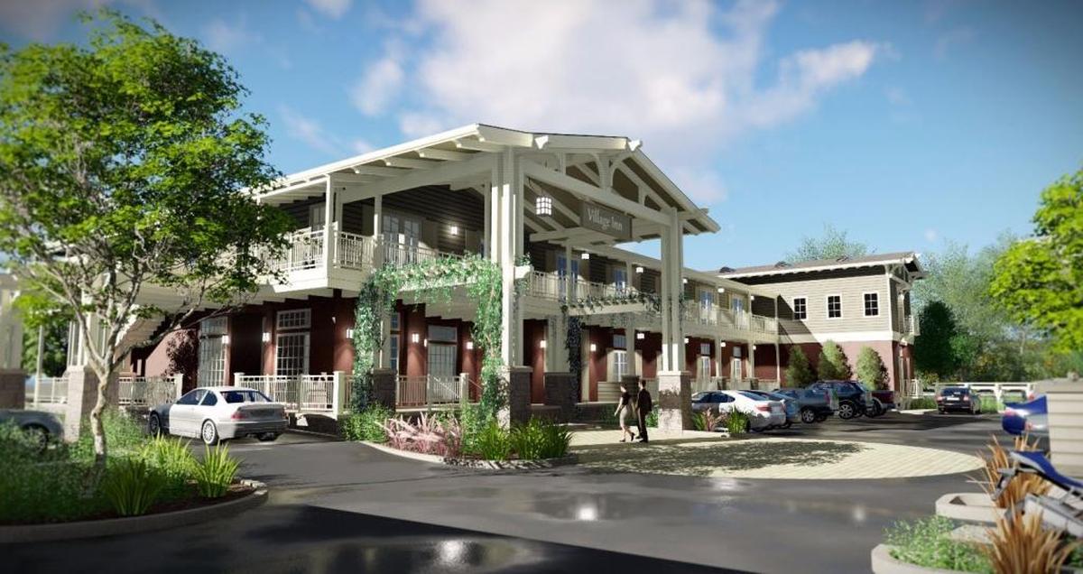 A rendering of the Agrarian Hotel on Branch Street.