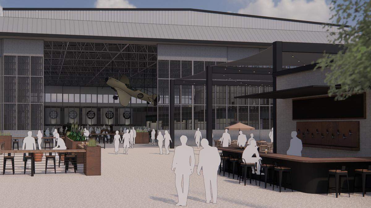 The Hangar, BarrelHouse Brewing Co.’s newest production facility and taproom, will be located at the corner of Niblick and Creston roads in Paso Robles in a former airplane hangar.