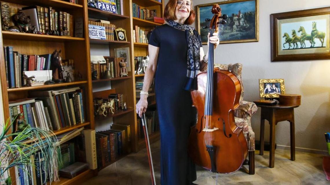 Symphony of the Vines President Judith Baron has recently started learning to play the cello.