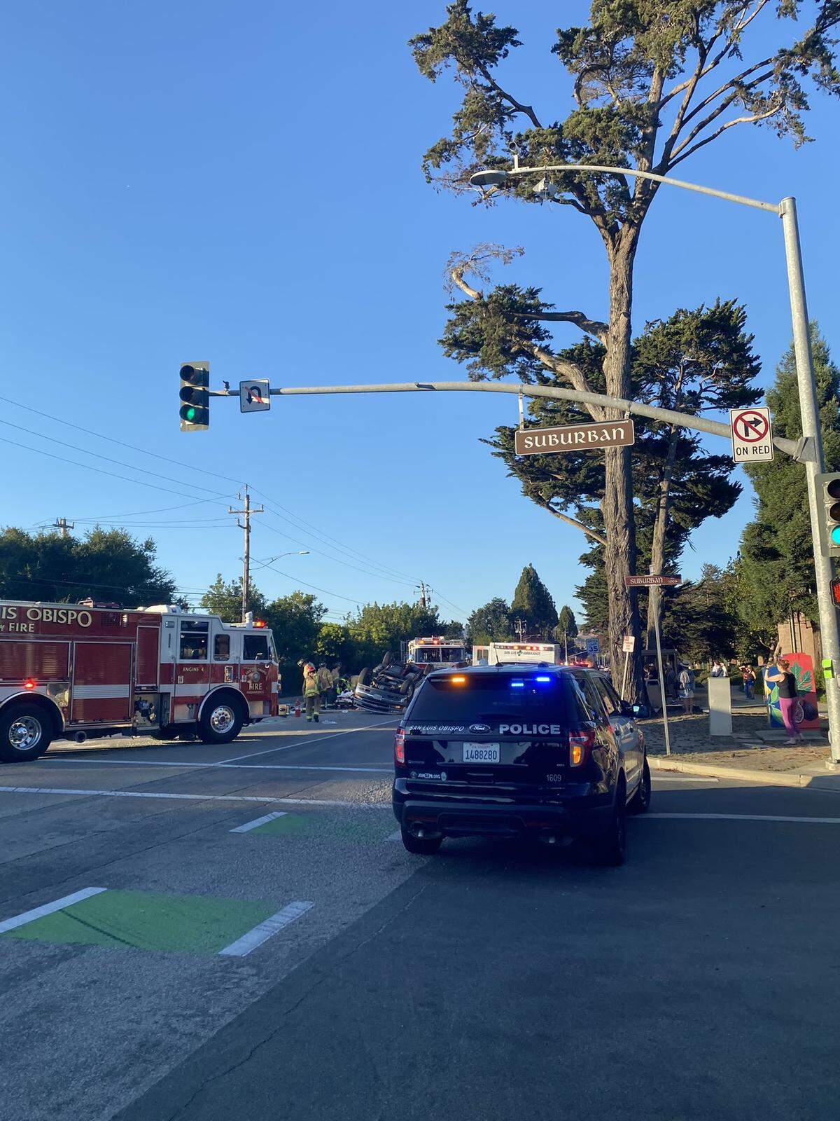 A rollover crash in San Luis Obispo injured one adult and three children on Sept. 7, 2024.