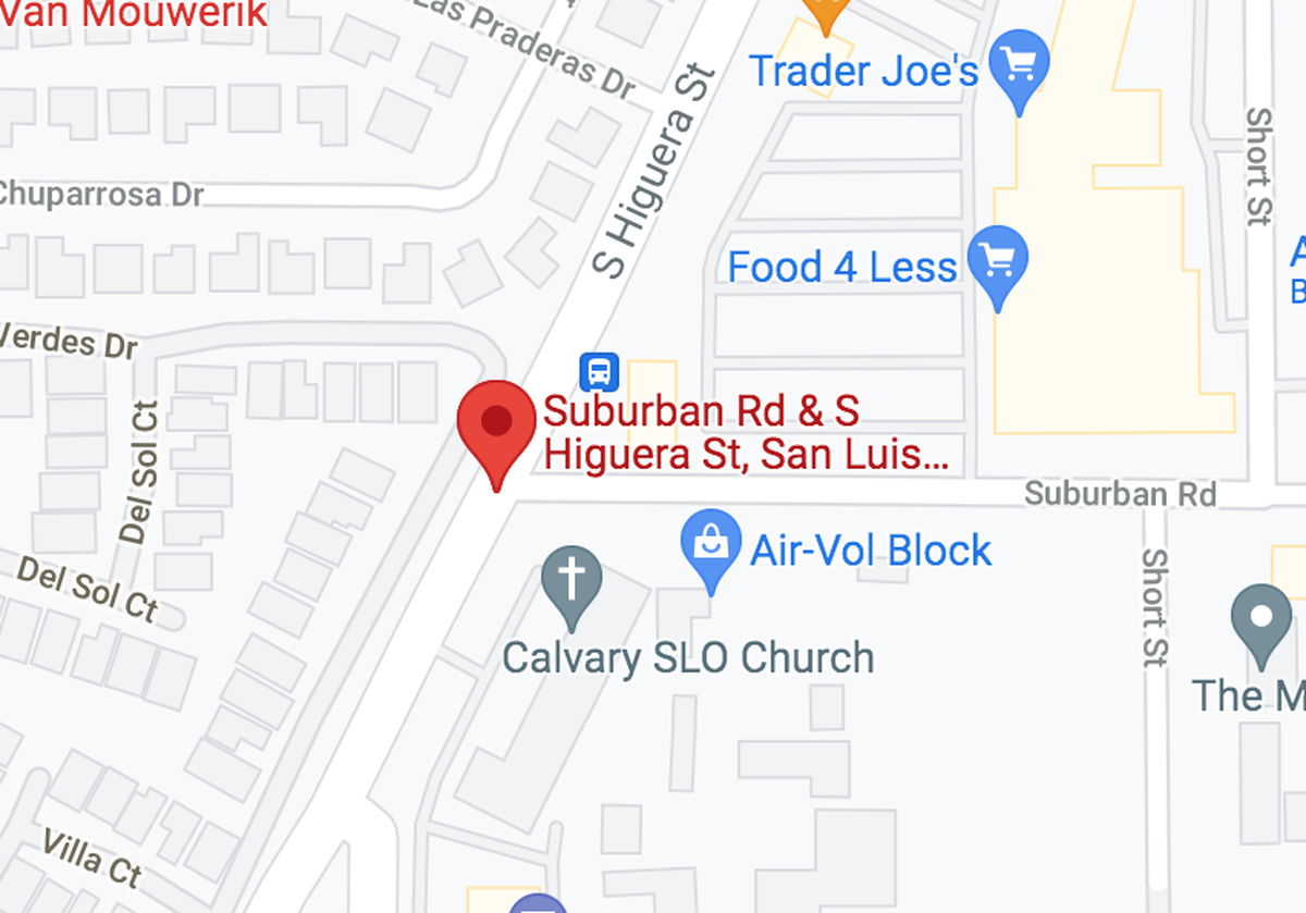 A fatal crash that killed bicyclist Salvador Cortez, 61, on June 25, 2021, occurred at the intersection of South Higuera and Suburban Road. The driver, Enkhtaivan Tumur, is now being charged with misdemeanor vehicular manslaughter.