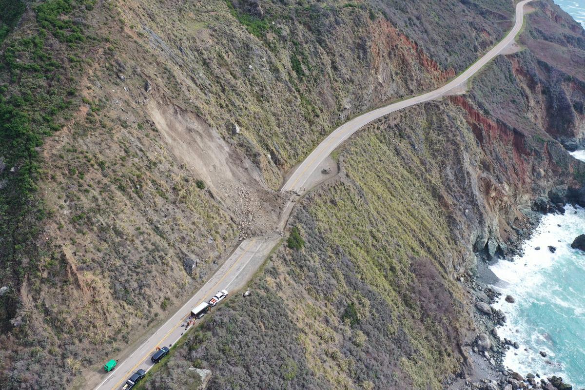 A pair of new landslides are blocking Highway 1 in Monterey County, even as work continues on repairing the longstanding Paul’s Slide.