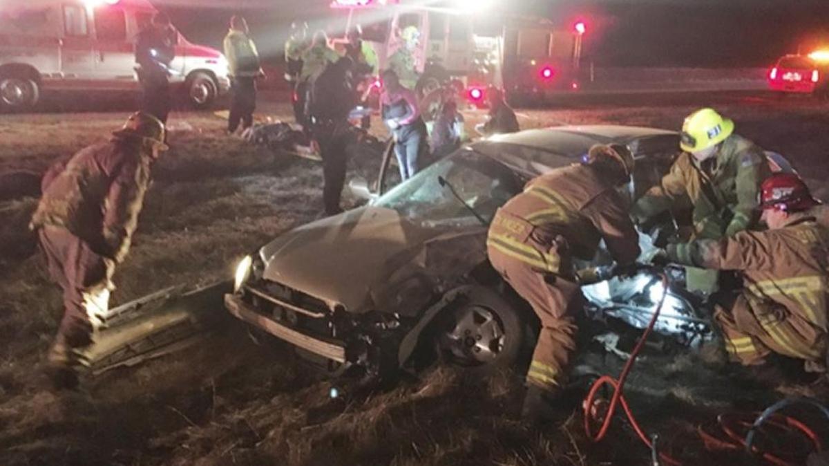 Two people were killed and three injured in a car crash on Highway 154 near Los Olivos on Sunday.