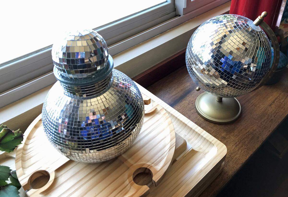 When the afternoon sun hits these glittery orbs, there’s fairy dust all over the ceiling of columnist Kathe Tanner’s Cambria dining room.  “It makes me feel like a kid again,” she said. 