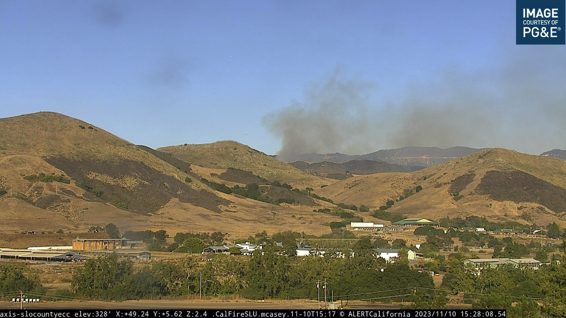Hillside brush fire 80% contained on Cuesta Grade along Highway 101