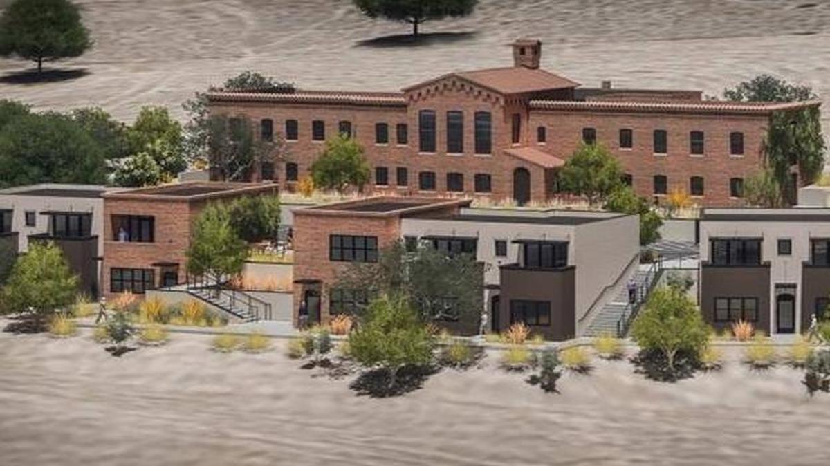This rendering shows the Bishop Street Studios housing project that Transitions-Mental Health Association has proposed on Bishop Street in San Luis Obispo.