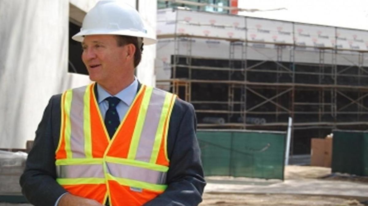 Cancer Foundation of Santa Barbara president Rick Scott poses for a photo at the construction site in Santa Barbara in 2017. The Santa Barbara City Council directed city staff on Jan. 12, 2021, to come up with a plan to require all-electric construction with new buildings.