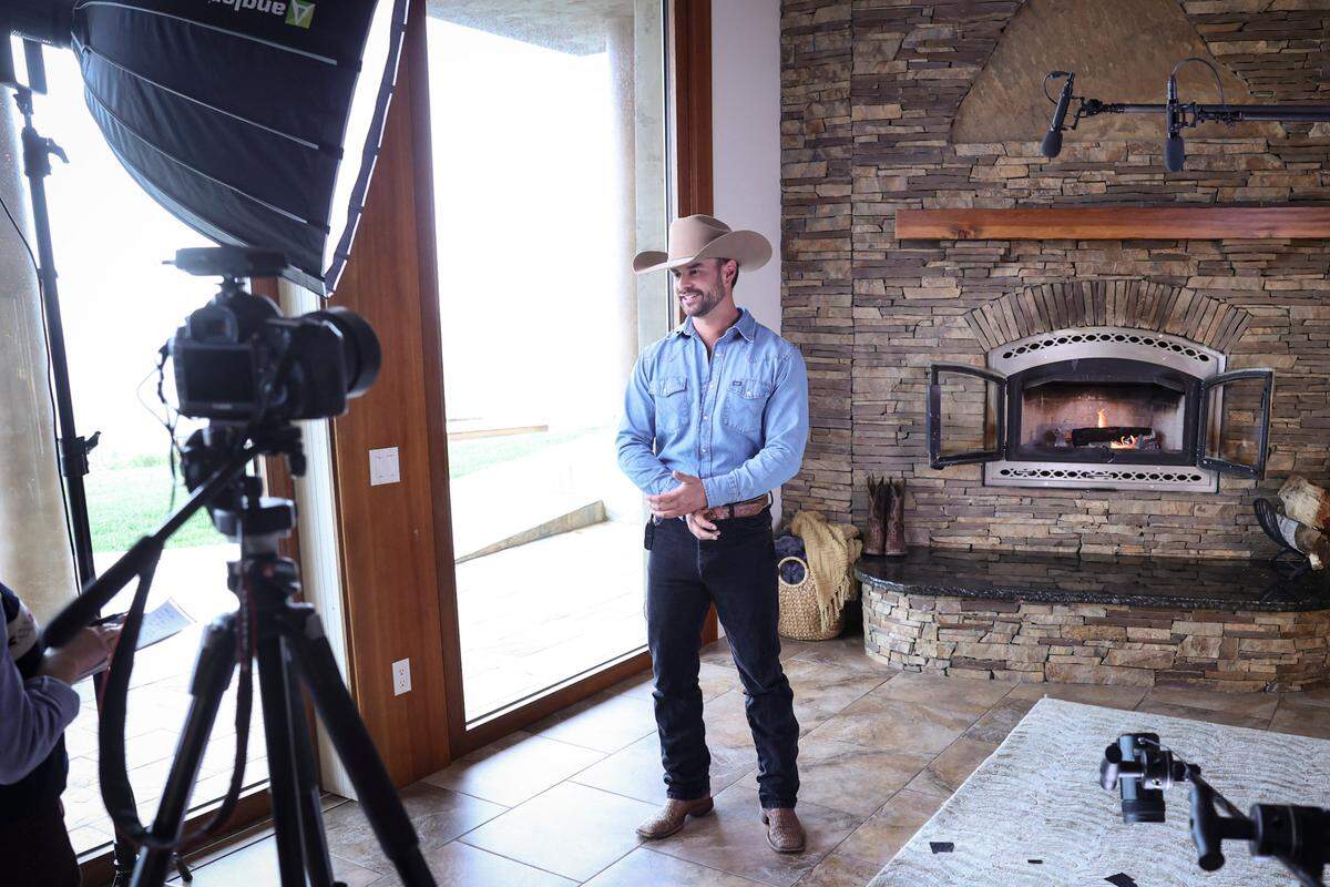 Matt Warren, 30, of Morro Bay is one of the farmers cast in the Fox series “Farmer Wants a Wife,” seen here on March 5, 2025.