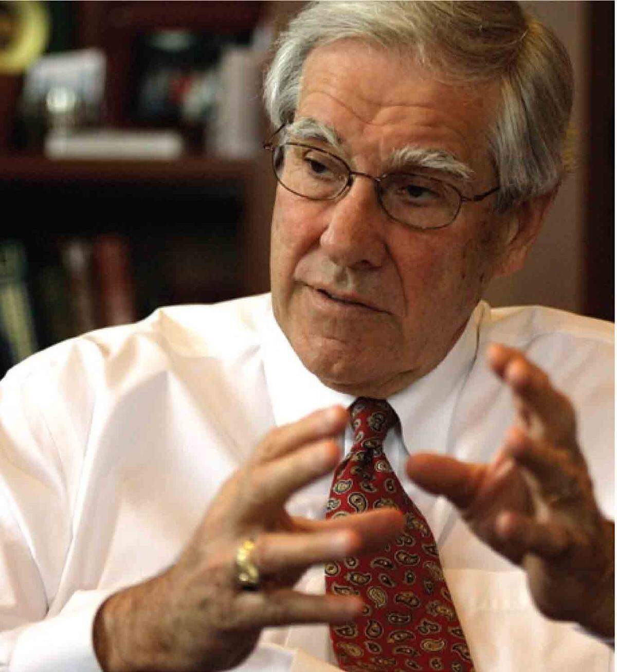 Warren J. Baker served as president of Cal Poly for 31 years, beginning in 1979. He died at 84 on Friday, Oct. 7, 2022.