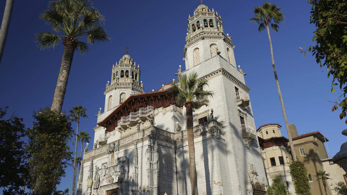 The façade of Casa Grande at Hearst Castle in San Simeon, California. designed by Julia Morgan, as included in a new anthology about the groundbreaking architect.