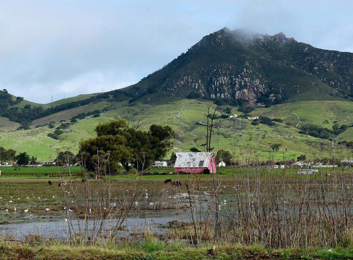 Water flows into the Laguna Lake watershed in San Luis Obispo on 2017. The city of San Luis Obispo is launching a pilot program to dredge the lake.