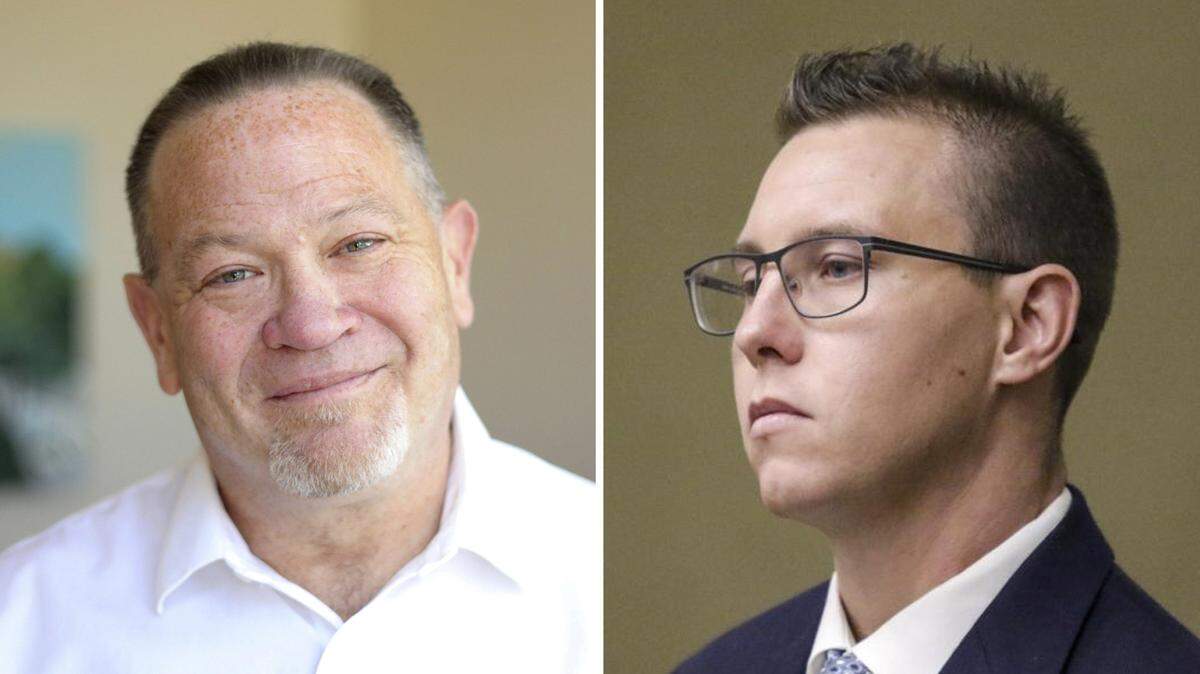 At right, Ryan Wright, the former CEO of PB Companies who was known as Ryan Petetit, has been arrested and charged with giving late San Luis Obispo County Supervisor Adam hill more than $95,000 in bribes from 2014 to 2017 and possibly longer.