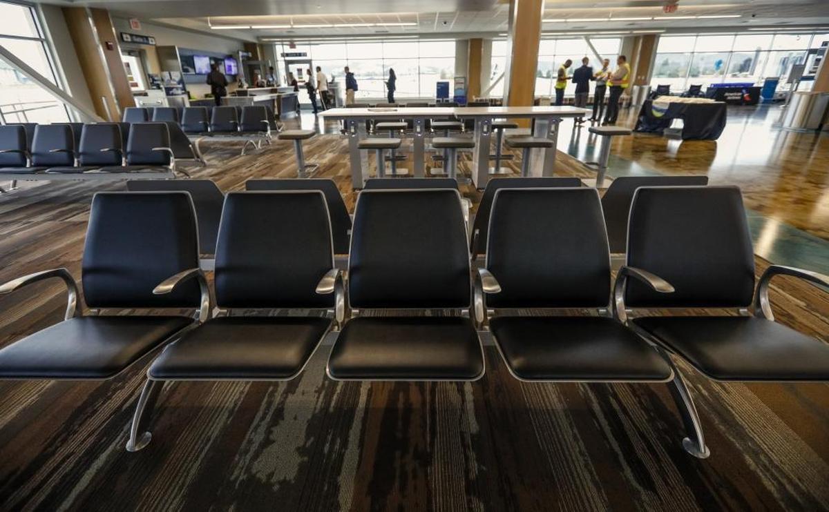 The boarding area at San Luis Obispo County Regional Airport’s new terminal.